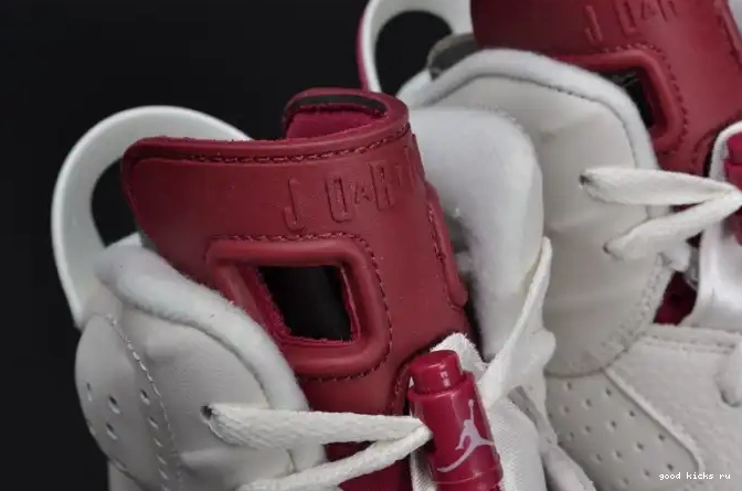 80% Off Sale Maroon Retro Air 6 384664-116 Jordan white 0507